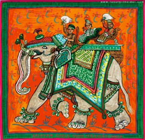 Hermes的“挚爱印度”丝巾，将对印度的浓情爱意描绘在了一方丝巾之上2